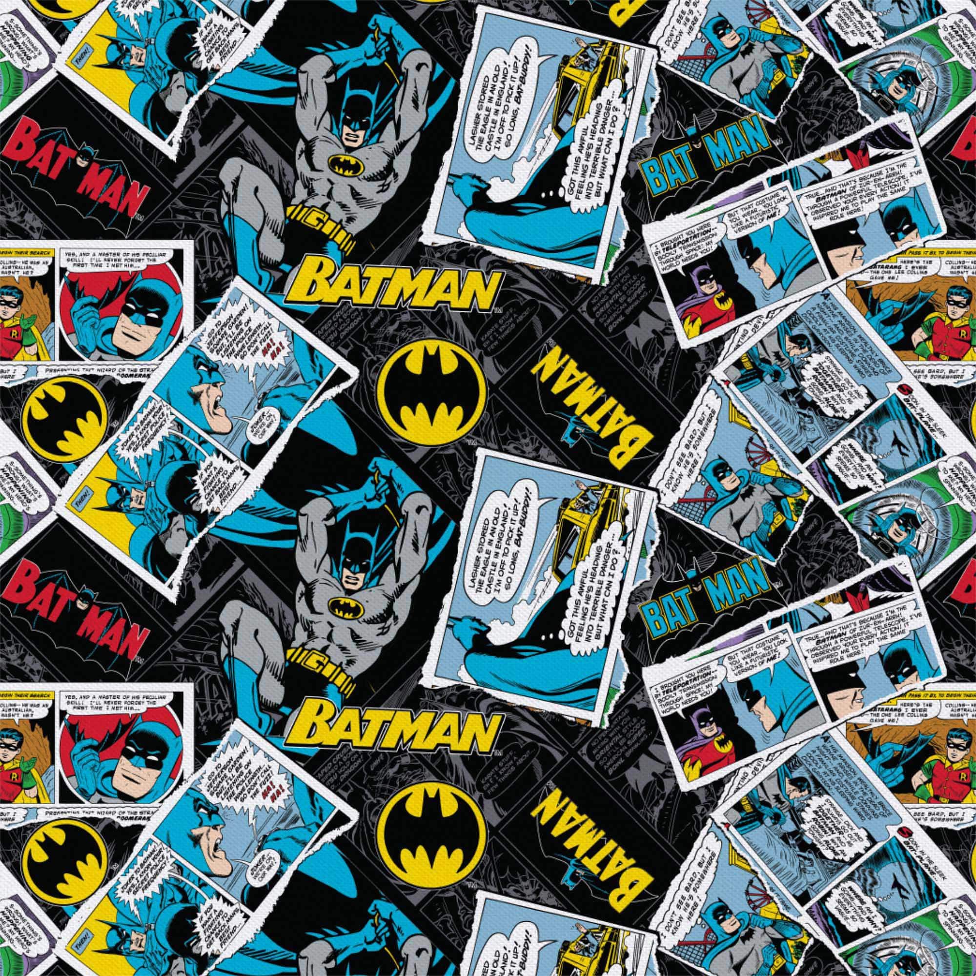DC Comics Batman Collage Precut Cotton Fabric